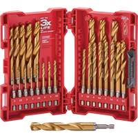 Shockwave Red Helix Metric Drill Bit Set, 25 Pieces, Titanium Rideout Tool & Machine Inc.