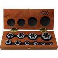 Drillco&reg; Hex Threading Die Set, 10 Pieces Rideout Tool & Machine Inc.