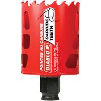 Scie cloche pour bois et m&eacute;tal, 2-1/8", Profondeur de la coupe 2-3/8", Carbure Rideout Tool & Machine Inc.