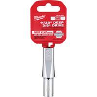 SAE Socket with Four Flat Sides, 11/32", 3/8" Drive, 6 Points, Deep Rideout Tool & Machine Inc.