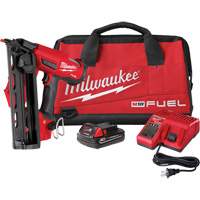 M18 Fuel 16 Gauge Angled Finish Nailer Kit, 18 V, Lithium-Ion Rideout Tool & Machine Inc.