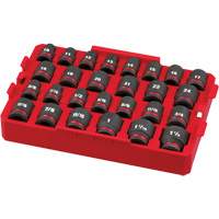 Shockwave Impact Duty Packout Socket Set, 27 Pcs, Impact, 1/2" Drive Size Rideout Tool & Machine Inc.