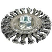 Disques &agrave; fils nou&eacute;s torsad&eacute;s pour meuleuses &agrave; angle, Dia. 4", Fils 0,022", Arbre 5/8"-11, Acier Rideout Tool & Machine Inc.