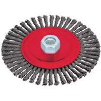 Brosse &agrave; cordon de soudure pour meuleuse angulaire, Dia. 6", Fils 0,02", Arbre 5/8"-11, Acier Rideout Tool & Machine Inc.