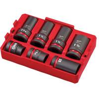 Packout Shockwave Impact Duty Metric & SAE Wheel Service Socket Set, 7 Pieces, 1" Drive Size Rideout Tool & Machine Inc.