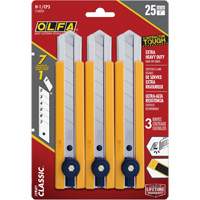 H-1 Classic Extra Heavy-Duty Utility Knife with Rubber Grip Inset, 25 mm Rideout Tool & Machine Inc.