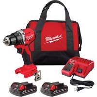 M18™ Compact Brushless Drill/ Driver Kit, Lithium-Ion, 18 V, 1/2" Chuck, 550 in-lbs Torque UAW906 | Rideout Tool & Machine Inc.