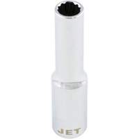 Chrome Socket, 8 mm, 1/4" Drive, 12 Points, Deep Rideout Tool & Machine Inc.