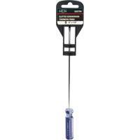 Tournevis &agrave; fente bleu transparent avec bandes, Tige de 1/8", Ronde, Prise en Plastique Rideout Tool & Machine Inc.