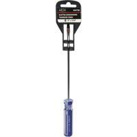 Tournevis &agrave; fente bleu transparent avec bandes, Tige de 3/16", Ronde, Prise en Plastique Rideout Tool & Machine Inc.