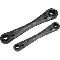 Jeu de cl&eacute;s SAE &agrave; rochet &agrave; cannelure d'oxyde noir X6 4-en-1, 2 morceaux, Imp&eacute;rial Rideout Tool & Machine Inc.