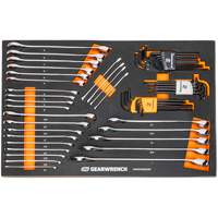 6-Point Combination Wrench and Hex Key Set in Foam Storage Tray Rideout Tool & Machine Inc.