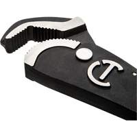 Cl&eacute; bimat&eacute;riau auto-ajustable pour tuyau, Cap des m&acirc;choires 1-1/2", Longueur 12", Fini Oxyde noir, Prise Coussin&eacute;e Rideout Tool & Machine Inc.