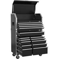 HDCC-4115 HD Series Toolbox Combo, 21-1/2" D x 44-1/5" W x 63-3/10" H, Black Rideout Tool & Machine Inc.