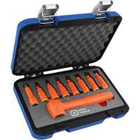 3/8" Drive Insulated Metric Hex Bit Socket and Attachment Set, 1000 V, 9 Pcs Rideout Tool & Machine Inc.