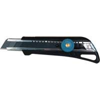 Couteau professionnel de 18 mm avec verrouillage &agrave; cliquet, Acier inoxydable, Robuste, Prise en Plastique Rideout Tool & Machine Inc.