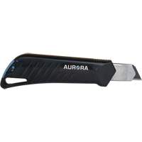 Couteau professionnel de 18 mm avec verrouillage &agrave; cliquet, Acier inoxydable, Robuste, Prise en Plastique Rideout Tool & Machine Inc.