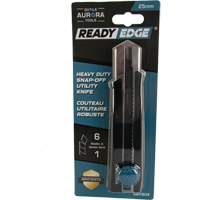 Couteau r&eacute;tractable de 25 mm, Acier inoxydable, Robuste, Prise en Caoutchouc Rideout Tool & Machine Inc.