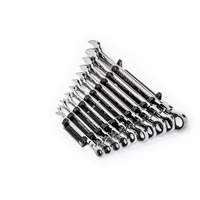 Jeu de cl&eacute;s SAE &agrave; 12 pans et 90 dents, T&ecirc;te articul&eacute;e/Combinaison &agrave; cliquet, 10 morceaux, Imp&eacute;rial Rideout Tool & Machine Inc.