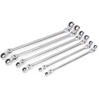 Jeu de cl&eacute;s &agrave; cliquet double m&eacute;triques &agrave; 12 pans et 90 dents Gearbox, T&ecirc;te articul&eacute;e, 6 morceaux, M&eacute;trique Rideout Tool & Machine Inc.
