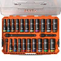 Jeu de douilles KNECT, 23 Mcx, Chocs, Prise de 3/8", Profond Rideout Tool & Machine Inc.