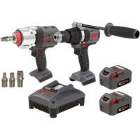 Hammer Drill & Impact Wrench Combo Kit, Lithium-Ion, 20 V Rideout Tool & Machine Inc.