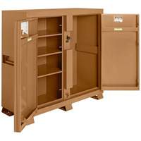 Model 111 Jobsite Cabinet with Padlock, Steel, 47.5 Cubic Feet, Tan Rideout Tool & Machine Inc.