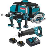 LXT Brushless Cordless 5 Tool Combo Kit, Lithium-Ion, 18 V Rideout Tool & Machine Inc.