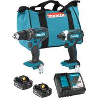 LXT Cordless Impact Driver & Hammer Drill/Driver Combo Kit, Lithium-Ion, 18 V Rideout Tool & Machine Inc.