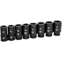 Jeu de douilles SAE &agrave; 6 pans, 8 Mcx, Chocs, Prise de 3/4", Profond Rideout Tool & Machine Inc.