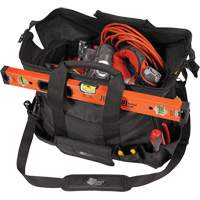Phantom Collection 18" Contractor's Tool Bag, Ballistic Polyester, 25 Pockets, Black Rideout Tool & Machine Inc.