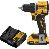 ATOMIC COMPACT SERIES Brushless Cordless Drill/Driver Kit, Lithium-Ion, 20 V, 1/2" Chuck Rideout Tool & Machine Inc.
