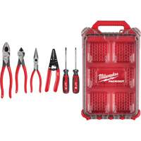 Ensemble de pinces &agrave; prise gain&eacute;e, pince &agrave; d&eacute;nuder et tournevis &agrave; prise coussin&eacute;e avec organisateur PACKOUT Rideout Tool & Machine Inc.