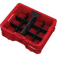 Bac &agrave; profil bas PACKOUT, 15" x 18-5/8" x 6-5/8", Noir/Rouge Rideout Tool & Machine Inc.
