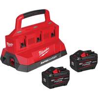 Ensemble de d&eacute;marrage M18 Forge avec 2 bloc-piles et chargeur rapide &agrave; six baies, Lithium-ion, 18 V, 12 Ah Rideout Tool & Machine Inc.