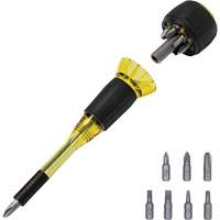 8-in-1 Tru-Grip Screwdriver with Stubby, 6-57/100" L, Plastic Handle Rideout Tool & Machine Inc.