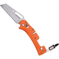 Couteau de poche d'&eacute;lectricien avec tournevis, 2-99/100" lame, lame en Acier inoxydable, poign&eacute;e en Plastique Rideout Tool & Machine Inc.
