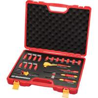 Jeu d'outils isol&eacute;s VDE &agrave; prise 3/8", 1000 V, 20 M Rideout Tool & Machine Inc.
