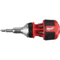 8-in-1 Compact Ratcheting 1/4" Drive Multi-Bit Driver, Cushion Grip Handle Rideout Tool & Machine Inc.