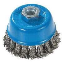 Knot-Twisted Wire Cup Brush, 3" Dia. x M10x1.25 Arbor UE891 | Rideout Tool & Machine Inc.