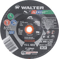 Flexcut Depressed Centre Grinding Wheels, 6", 24 Grit, Aluminum Oxide, 5/8"-11, 10200 RPM, Type 29 Rideout Tool & Machine Inc.