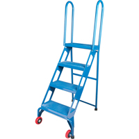 Portable Folding Ladder, 4 Steps, Perforated, 40" High VC438 | Rideout Tool & Machine Inc.