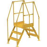 Crossover Ladder, 54-1/2" Overall Span, 30" H x 24" D, 24" Step Width VC442 | Rideout Tool & Machine Inc.