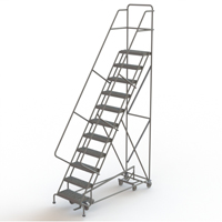 &eacute;chelles roulantes multidirectionnelles, 11 marches, Largeur de la marche 24", Hauteur de la plateforme 110", Acier Rideout Tool & Machine Inc.
