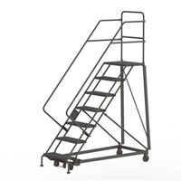 Heavy Duty Safety Slope Ladder, 7 Steps, Perforated, 50° Incline, 70" High Rideout Tool & Machine Inc.