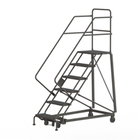 Heavy Duty Safety Slope Ladder, 6 Steps, Serrated, 50° Incline, 60" High Rideout Tool & Machine Inc.