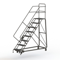Heavy Duty Safety Slope Ladder, 8 Steps, Serrated, 50° Incline, 80" High Rideout Tool & Machine Inc.