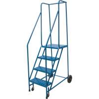 Rolling Step Ladder, 4 Steps, 18" Step Width, 37" Platform Height, Steel VD441 | Rideout Tool & Machine Inc.