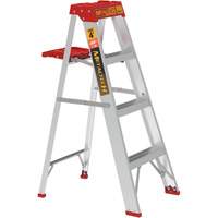 Step Ladder with Paint Tray, 4', Aluminum, 200 lbs. Capacity, Type 3 Rideout Tool & Machine Inc.