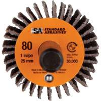 Standard Abrasives™ Flap Wheel, Aluminum Oxide, 80 Grit, 1" x 1" x 1/4" VE679 | Rideout Tool & Machine Inc.